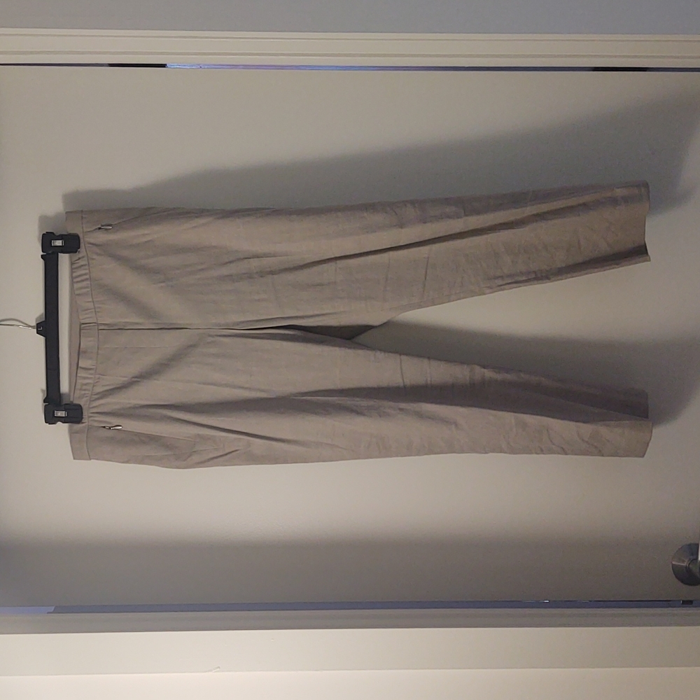 Elie Tahari Linen Blend Crop Pants